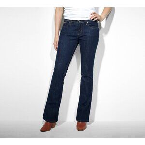 Levis 515 Bootcut Jeans Womens 14 Dark Wash Blue Mid Rise Stretch Denim Western